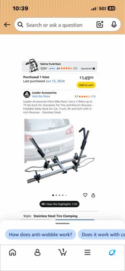 Bike rack for 2 FAT tire E bikes