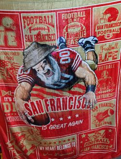 NEW 49ERS NFL TEAM Fleece Throw Blanket