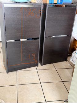 Set of two shoe cabinets
