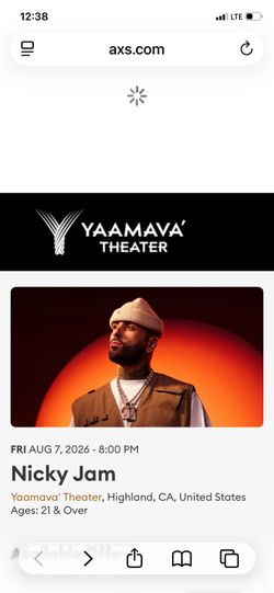 Nicky Jam @ Yaamava Theater