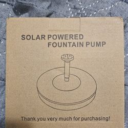SOLAR POWERED FOUNTAIN PUMP