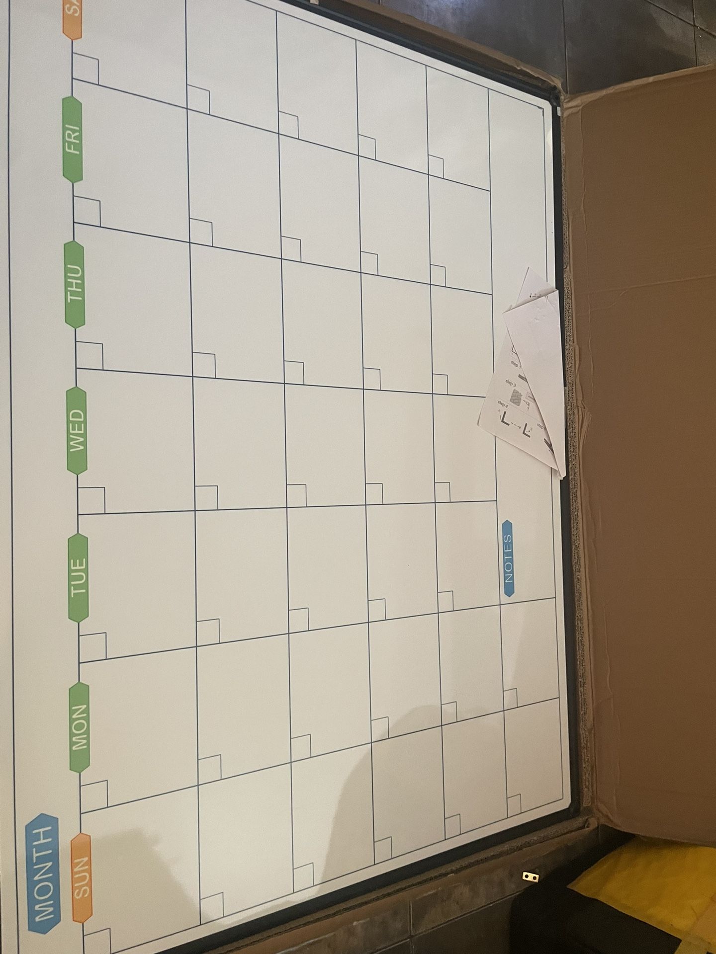 Large Dry Erase Calendar Whiteboard - Magnetic White Board Calendar Monthly