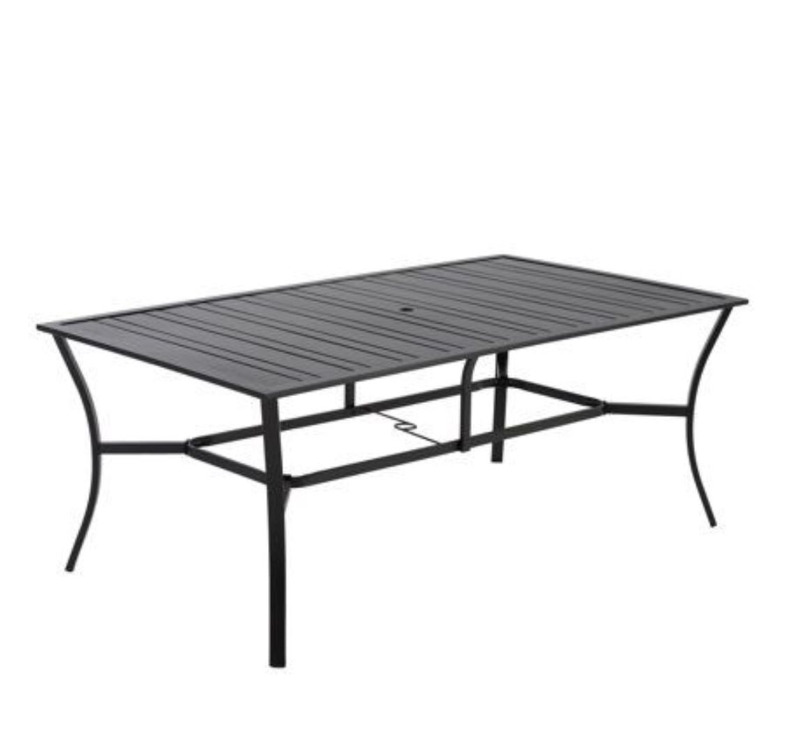 Mainstays Calimesa Rectangular Metal Slat Patio Dining Table, 5A-1367