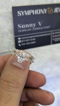 2Ctw Diamond Engagement Ring with Wedding Band Set in 14KY