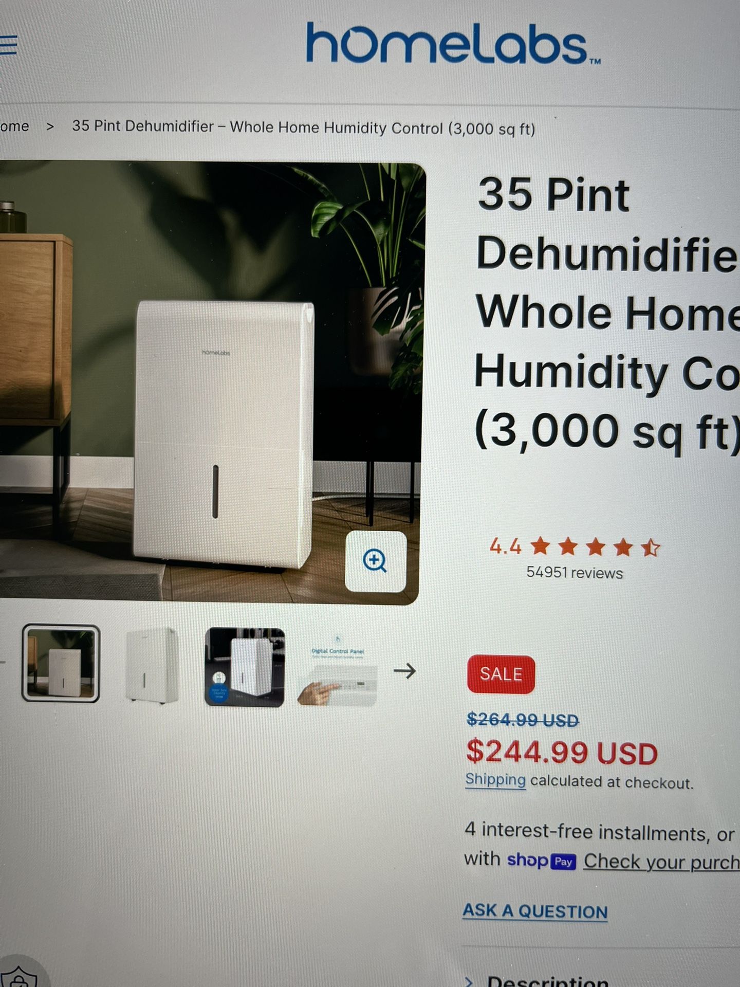 Dehumidifier- Large