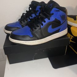 Nike Air Jordan 1 Mid Royal Blue Black 