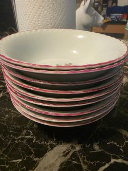 Vintage Made in Japan Rose Bowls, Set of 9