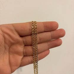 14k Gold Solid 5mm Wide 22 Inches Length 