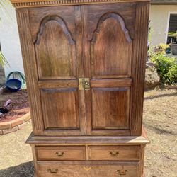 wooden wardrobe