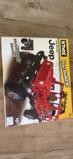 K'nex Red Jeep Wrangler Motorized Collectible 682 Piece Working Motor New Sealed.