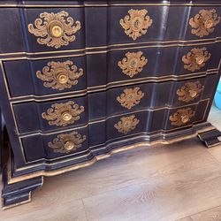 Vintage Gilt Decorated 3-Drawer Chest by Drexel Heritage 