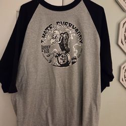 Lucky 13, Classic Baseball T-shirt, Size XL