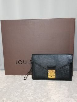 Authentic Louis Vuitton Epi Black Clutch Bag