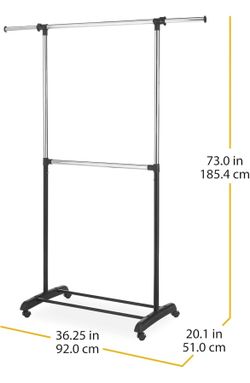 Double closet rack