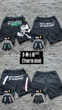 Awful lot of cough syrup shorts S-Xl