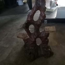 Large Carved Vintage Display Tree