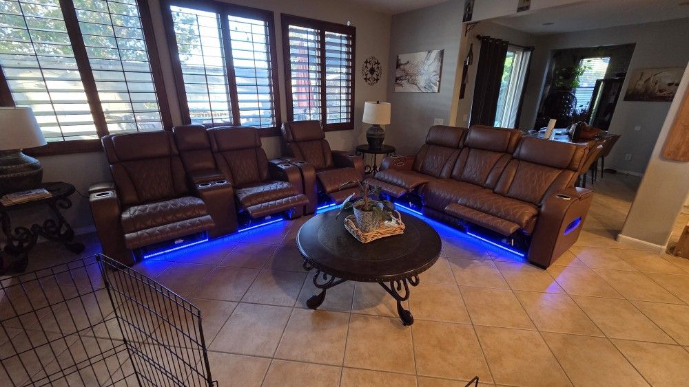 Boyington Dual Power Leather Reclining Sofa
