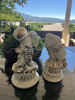 Vintage NASA Apollo Thomas Sims Kentucky Bourbon Rocket Decanters
