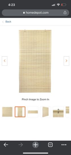 Orientale Furniture Bamboo Cordless Window Shade Natural