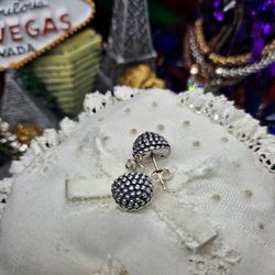 925 Sterling Silver Textured Stud Earrings New 