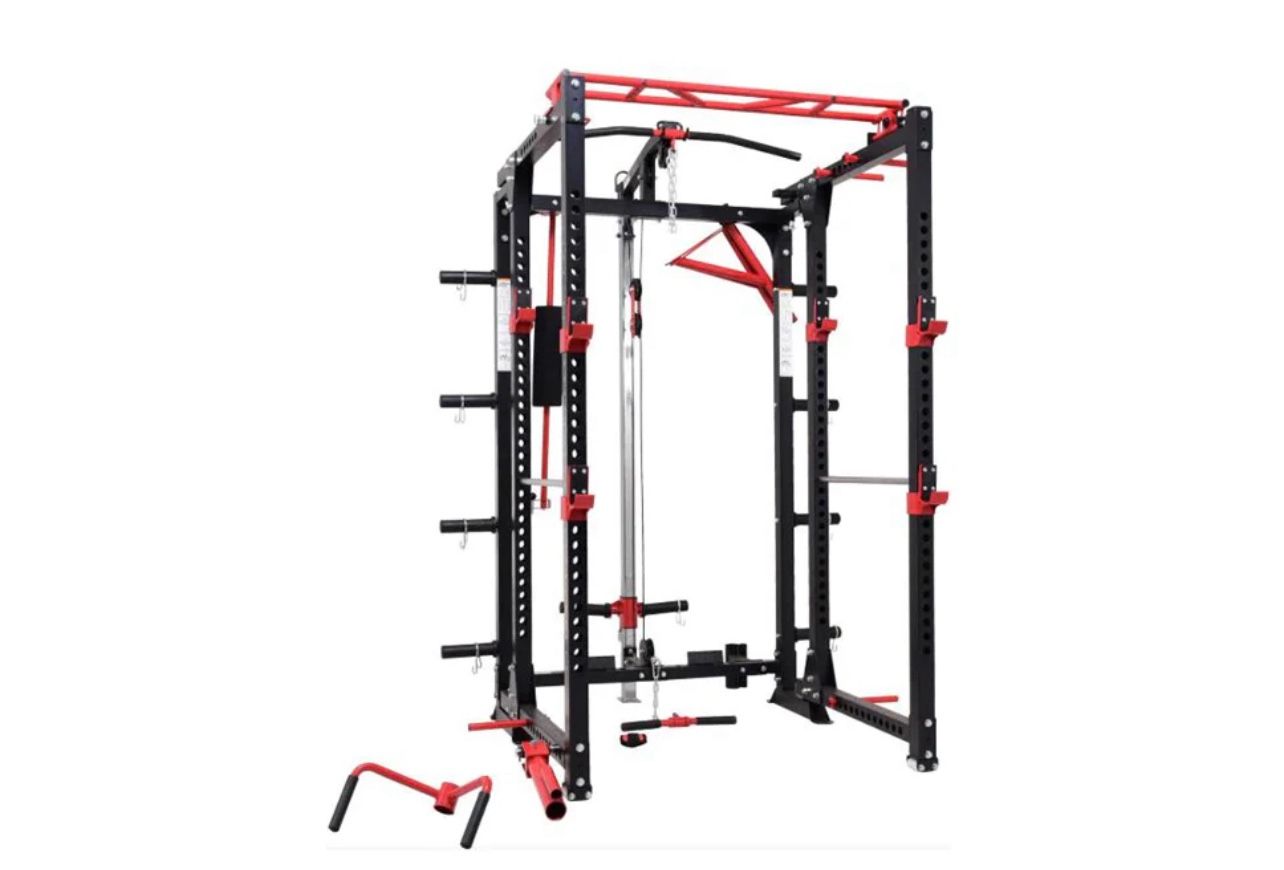 Warrior Free Standing Folding Cable Pulley Power Rack/Cage