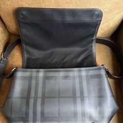 Black Logo Burleigh Messenger Bag