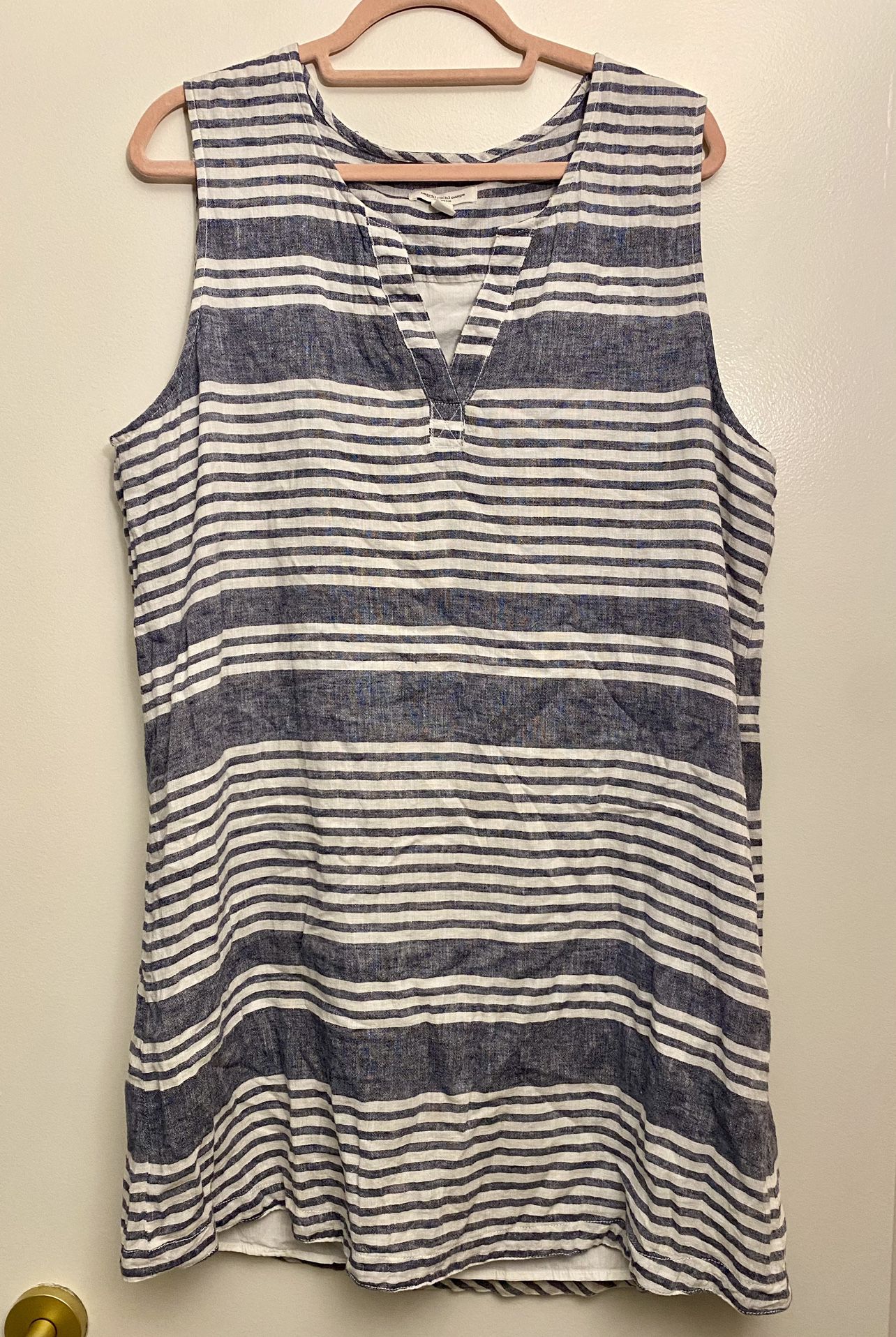 BeachLunchLounge Blue&white Stripe Dress Size XL