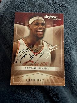 LeBron James Skybox Autographics Signed Card Cavaliers