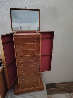 Vintage jewelry armoire