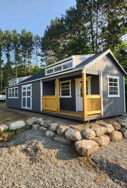 12x40 Side Porch with Dormer Package