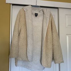 BDG Urban Outfitters Teddy Sherpa Open Front Jacket XS Small