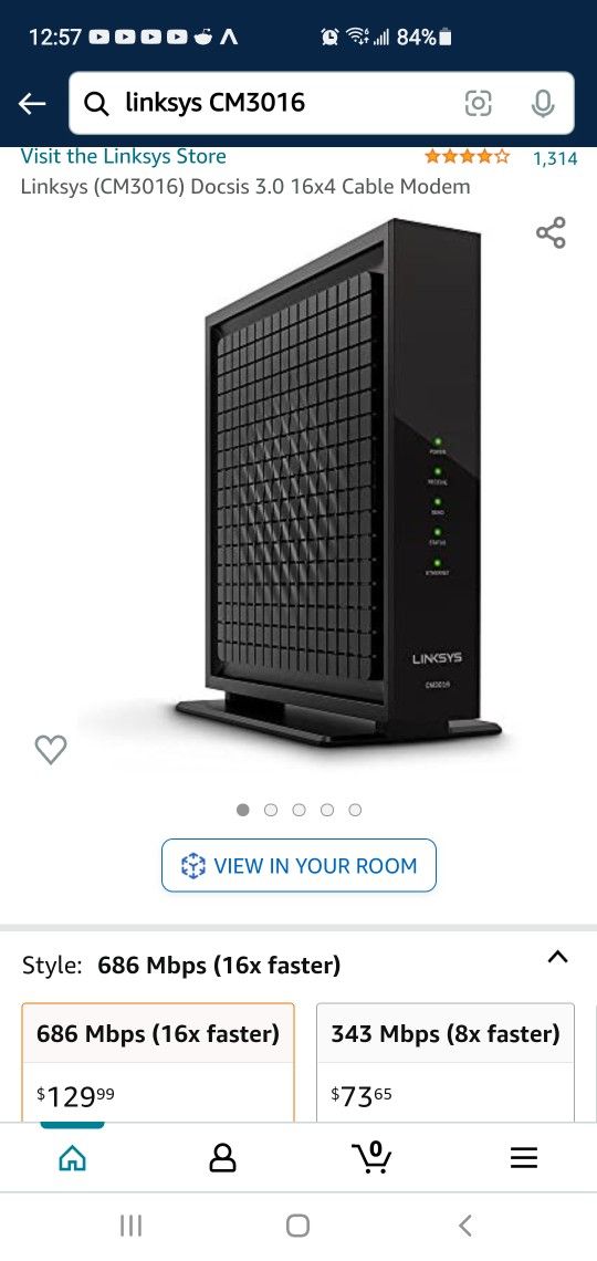 Linksys CM3016 DOCSIS Cable Modem. โ๐Check my Profile page for TONS of quality SALE items๐โ