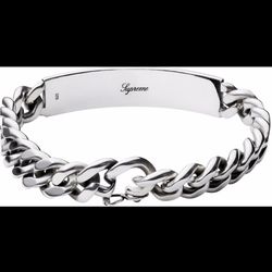 Supreme Bracelet silver Cuban link bracelet 8” Inches FW16     .925 Solid Silver. Comes with box