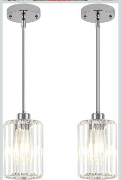 Luces cromadas colgantes