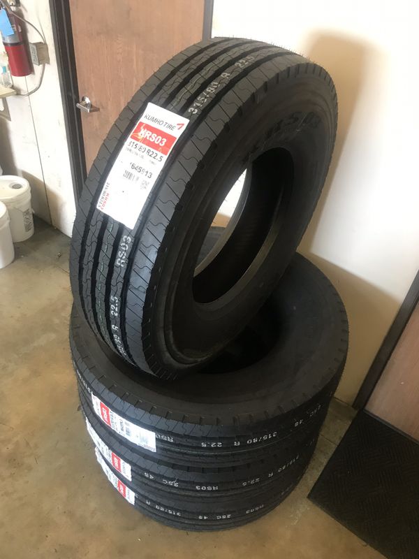 KUMHO KRS03 315/80R22.5 COMMERCIAL SEMI TRUCK TIRES TIRE for Sale in