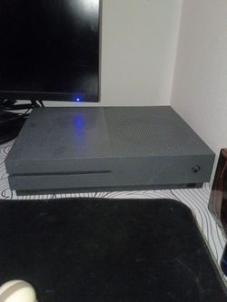 Grey Xbox one and moniter