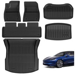 Tesla Model 3 Floor Mats 2021–2025, All-Weather Custom Fit Full Set Car Mats