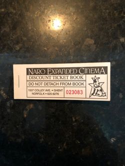 Brand New Naro in Norfolk Va ticket book 10 tickets