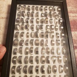 100 Count of a Variety of Stainless Steel Rings!
