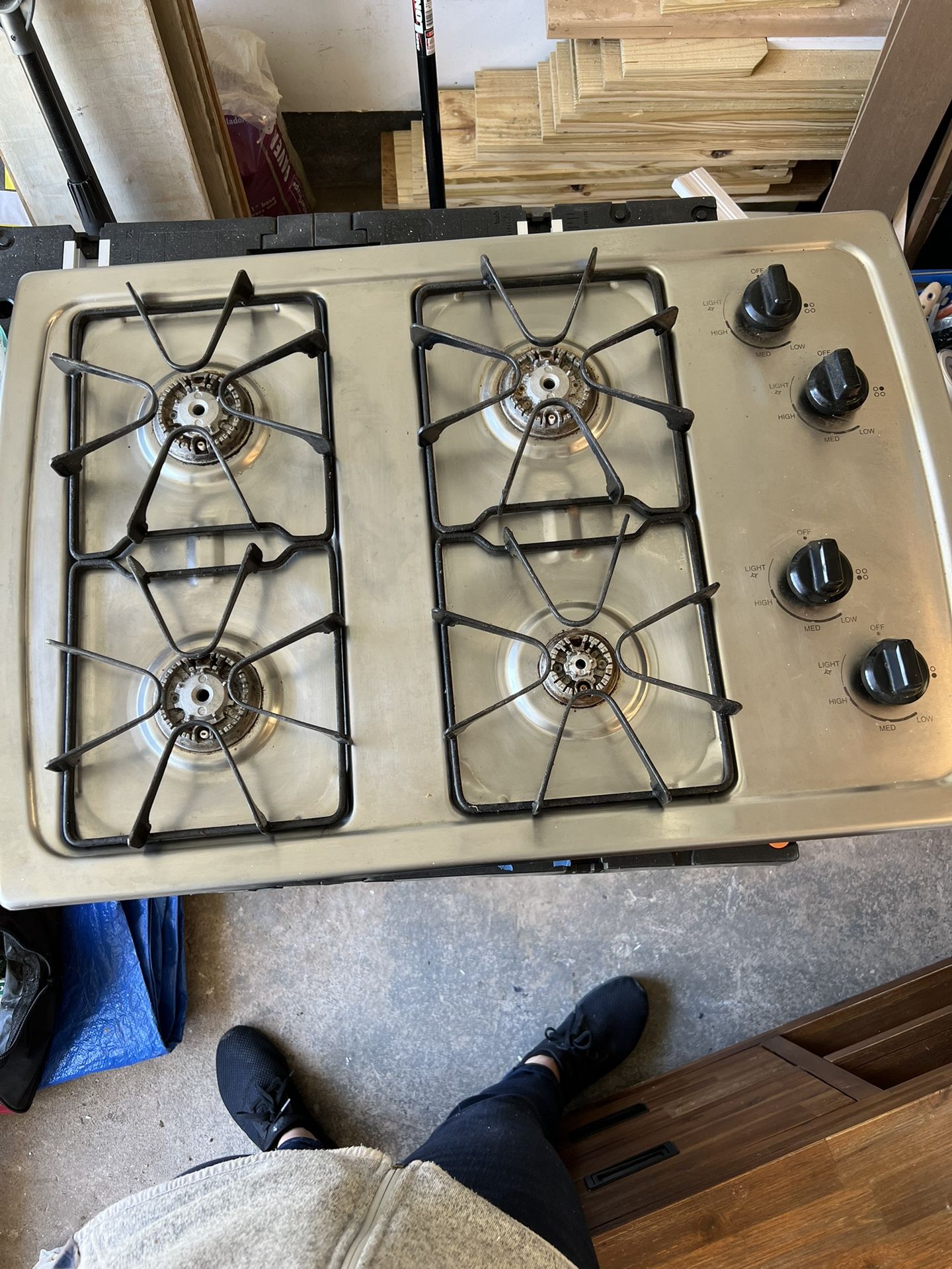 30” IKEA Whirlpool 4 Burner Gas Cooktop