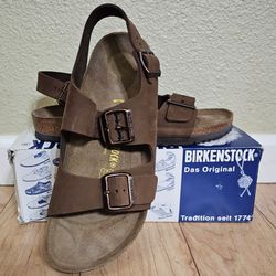 New in Box - Unisex Birkenstock Milano Cocoa Brown Leather & Cork Sandal / Wmns 42 - US 11  - - 034323
