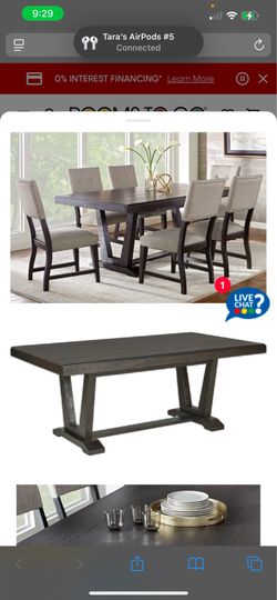 Dining table with chairs and bench