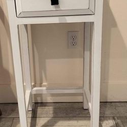 White Tall Side Table