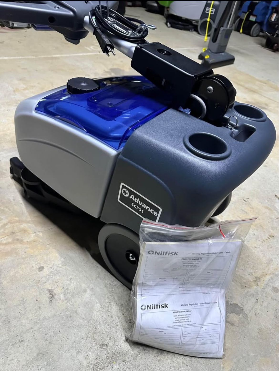 Nilfisk Advance SC351 Battery Walk Behind Micro Floor Scrubber (NEW) janitorial equipment