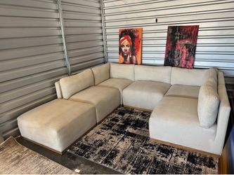 Henredon Murphy Fabric Modular Sectional with Ottoman $900 ( Retail $2100 )