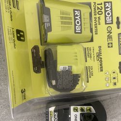Ryobi Power Inverter And  18v Battery 
