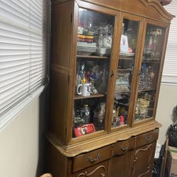 Vintage Wooden Hutch / Wine Cabinet/ Display Cabinet 