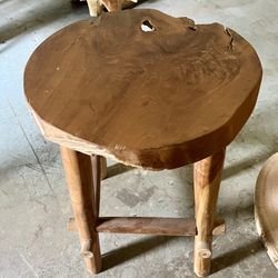 Rustic Style Teakroot Stool/Side Table 