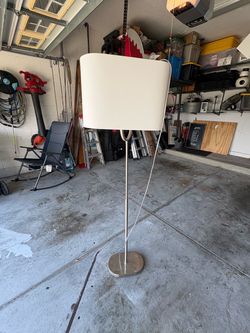Lamp, brushed nickel base