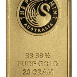 20 Gram Perth Mint Pure Gold Bar